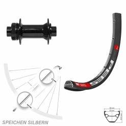 Dt-swiss 27,5 Zoll Vorderrad 533D DT Swiss Centerlock Nabe Schwarz