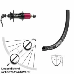Dt-swiss 28 Zoll Hinterrad DT Swiss RR 481 DB Mit Novatec D792SB Hinterradnabe 6-Loch