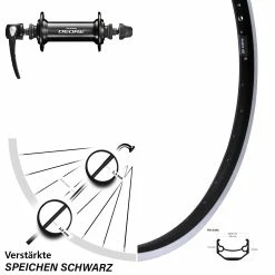 Ryde Andra 40 Vorderrad 20 Zoll Schwarz Mit Shimano Deore