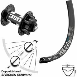 Dt-swiss 27,5 Zoll Vorderrad DT Swiss 350 HX 491 6-Loch