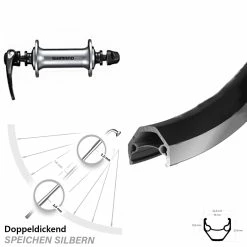 28 Zoll Vorderrad Shimano HB-RS400 Ryde ZAC 2000