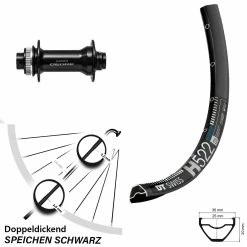 Dt-swiss DT Swiss H 522 Disc-Vorderrad 29 Zoll Mit Shimano Deore HB-M6010 Boost