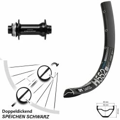 Dt-swiss 29 Zoll Laufrad Shimano Deore HB-M6010 DT Swiss H 552