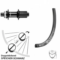 Dt-swiss DT Swiss R 500 Hinterrad 28 Zoll Mit Shimano FH-RS470 Nabe