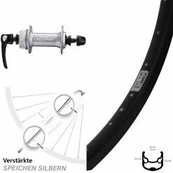 Vorderrad 28 Zoll Ryde Andra 30 Disc Shimano HB-M6000 Silbern