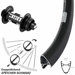 Vorderrad Disc Ryde Dutch 19 DT Swiss 350 Nabe Centerlock