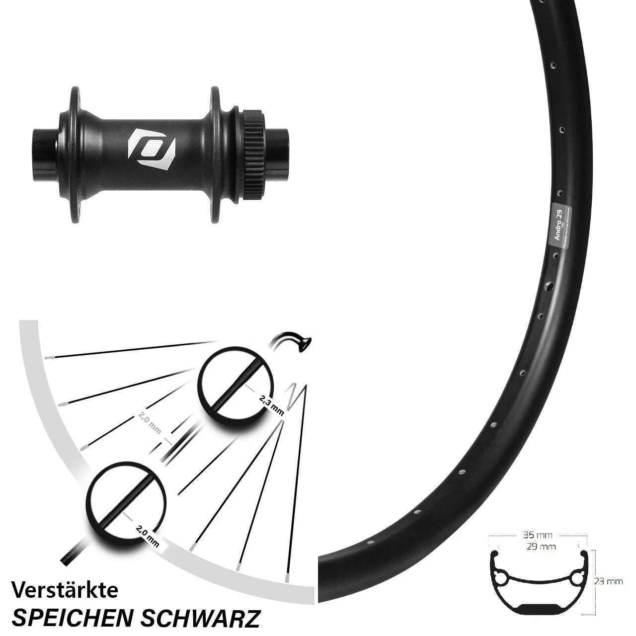 Vorderrad 26 Zoll Ryde Andra 29 Steckachse 15 Mm Formula CL-71 3 Vorderrad 26 Zoll Ryde Andra 29 Steckachse 15 Mm Formula CL-71