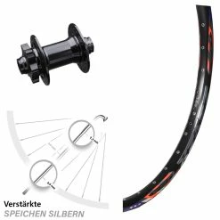 Vorderrad 26 Zoll 15x100 Mm Felge DRC 28 Mm Disc Steckachse