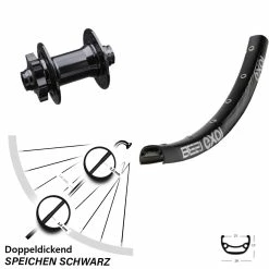 26 Zoll Vorderrad Exal BE 21 Steckachse Formula DHDC-71