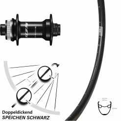 Ryde DP 19 Vorderrad 28 Zoll Mit Shimano 105 HB-R7070 Nabe 12x100 Mm