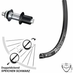 Dt-swiss Shimano FH-RS770 DT Swiss R 460 DB Hinterrad 28 Zoll Centerlock