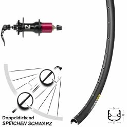 27,5 Zoll Hinterrad Novatec D792SB Mavic XM 824