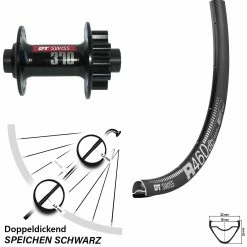 Dt-swiss 28 Zoll Vorderrad DT Swiss 370-460 Für 15 Mm Steckachse
