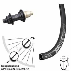 Dt-swiss 28 Zoll Hinteres Rad DT Swiss RR 511 DB Mit KX-G Nabe Sram XD-R