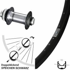 Vorderrad Ryde Andra 30 28 Zoll Shimano HB-RS770 Centerlock