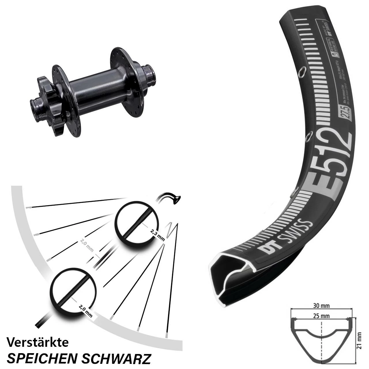 Dt-swiss Vorderrad 29 Zoll DT Swiss E 512 Mit Aivee MP2 6-Loch Boost Nabe 3 Dt-swiss Vorderrad 29 Zoll DT Swiss E 512 Mit Aivee MP2 6-Loch Boost Nabe