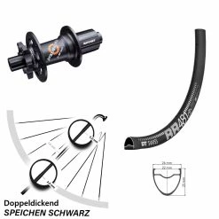 Dt-swiss Hinterrad RR 481 DT Swiss 350 Steckachse 12x142 Mm 11-fach 28 Zoll