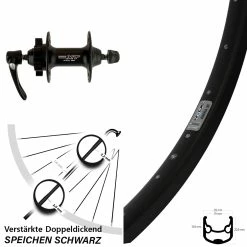 28/29 Zoll Vorderrad Shimano Deore XT HB-M756 Ryde Andra 30 Disc