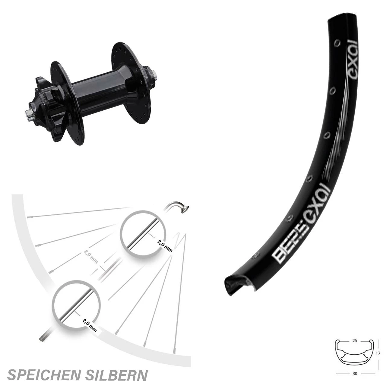 Exal BE 25 Vorderrad 26 Zoll Mit Formula DC91-V2 Nabe 6-loch 3 Exal BE 25 Vorderrad 26 Zoll Mit Formula DC91-V2 Nabe 6-loch