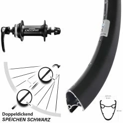 28/29 Zoll Vorderrad Shimano Deore HB-M6000 Ryde Dutch 19 Centerlock