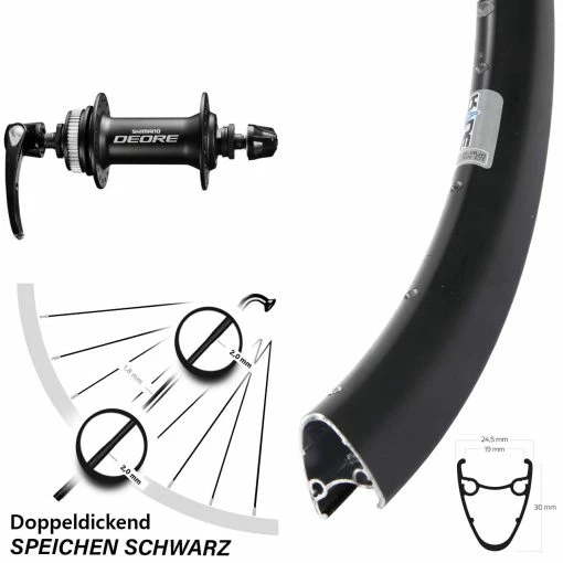 28/29 Zoll Vorderrad Shimano Deore HB-M6000 Ryde Dutch 19 Centerlock -für Gravelbike Verkaufsladen 8247305