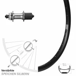 Shimano Alivio FH-M4050 Ryde Andra 29 Hinterrad 27,5+ Zoll Centerlock
