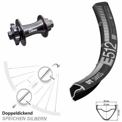 Dt-swiss DT Swiss E 512 Vorderrad 29 Zoll Mit Aivee Classic 6-Loch Boost Nabe