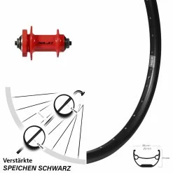 24 Zoll Vorderrad XLC Evo Rot Ryde Andra 29 Disc