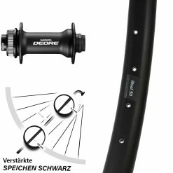27,5+ Zoll Vorderrad Ryde Rival 30 Disc Steckachse 15x100 Mm Shimano Deore HB-M618