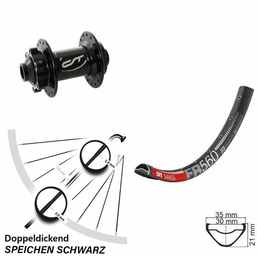 Dt-swiss 26 Zoll Vorderrad DT Swiss FR 560 Mit Contec FR X20 Nabe Steckachse 20x110 Mm -für Gravelbike Verkaufsladen 8248505