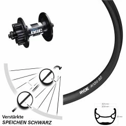 26 Zoll DT Swiss 350 Hybrid Ryde Andra 321 Vorderrad 6-Loch