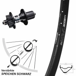 Hinterrad 29 Zoll Ryde Edge M30 OS DT Swiss 350 Hybrid 5/135 Mm