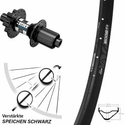 27,5 Zoll Ryde Edge M30 OS Hinterrad DT Swiss 350 Hybrid 12/142 Mm