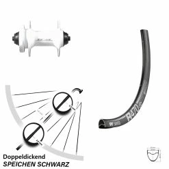 Dt-swiss 28 Zoll Vorderrad DT Swiss R 470 DB Mit Formula Nabe ZZYZX Weiß 6-loch 5/100 Mm