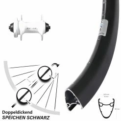 Ryde Dutch 19 Disc Vorderrad Nabe Weiß Formula ZZYZX 6-loch