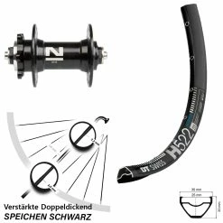 Dt-swiss Vorderrad 29 Zoll DT Swiss H 522 Disc Novatec D041SB 5/100 Mm 6-loch