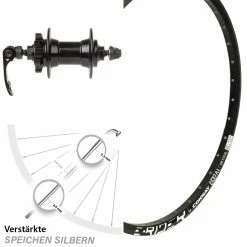 Mach1 26 Zoll Vorderrad Novatec Nabe 6-Loch Mach 1 Magma 5/100 Mm