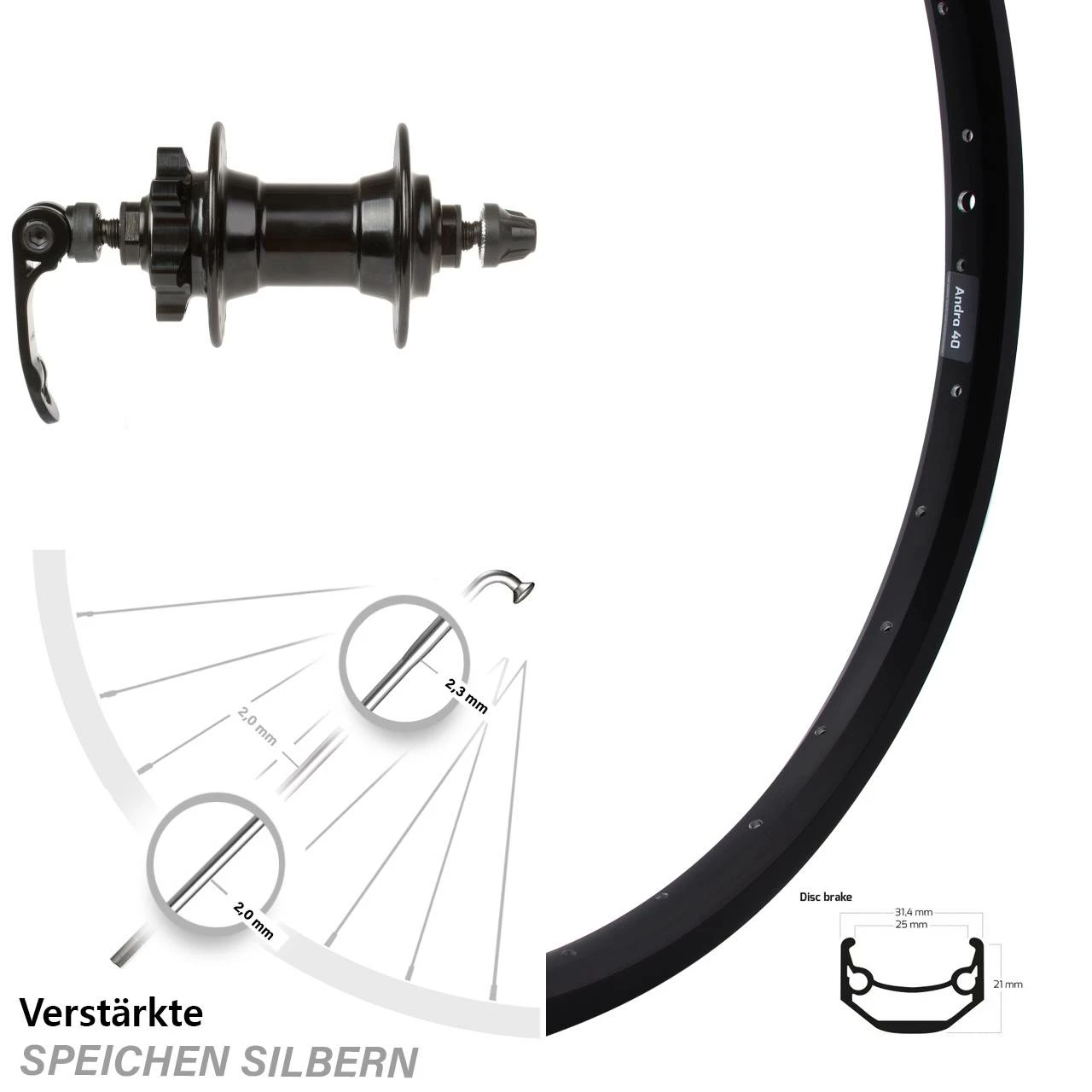 Ryde Andra 40 Disc Vorderrad 28-29 Zoll Mit Novatec Nabe 5/100 Mm 3 Ryde Andra 40 Disc Vorderrad 28-29 Zoll Mit Novatec Nabe 5/100 Mm