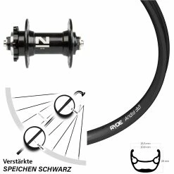 Vorderrad 26 Zoll Ryde Andra 321 Disc 6-loch Novatec D041SB