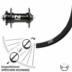 Ryde Rival 23 Disc 6-loch Vorderrad 29 Zoll Novatec D041SB Schnellspanner