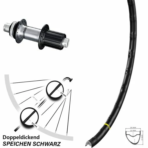 28 Zoll Hinterrad Mavic A 1022 Mit Shimano FH-RS770 Nabe 12x142 Mm 11-fach -für Gravelbike Verkaufsladen 8251506