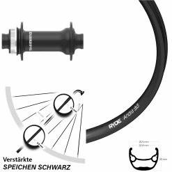 29 Zoll Ryde Andra 321 Disc Vorderrad Steckachse Shimano HB-MT410-B 15x110 Mm