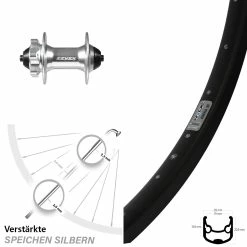 26 Zoll Vorderrad Zzyzx Schwarz Mit Ryde Andra 30 Disc