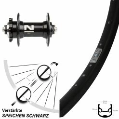 28 Zoll Ryde Andra 30 Disc Novatec D041SB 6-loch Schnellspanner