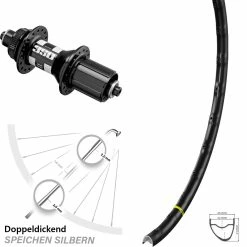28 Zoll Hinterrad DT Swiss 350 Road 5/135 Mm Mavic A 1022 Centerlock