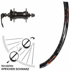 26 Zoll Vorderrad DRC ZZYZX Disc Novatec Nabe 6-Loch Schnellspanner Verstärkte Speichen