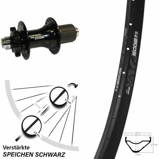 Ryde Edge M30 OS Hinterrad 27,5 Zoll Mit XLC Evo Nabe 12/142 Mm -für Gravelbike Verkaufsladen 8253997