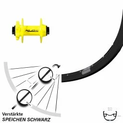 XLC Pro Gelb 15/100 Mm Ryde Rival 23 Vorderrad 27,5 Zoll 6-Loch