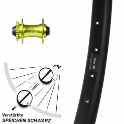 Ryde Rival 30 XLC Pro Grün-eloxiert Steckachse 15/100 Mm Vorderrad 29 Zoll 6-loch