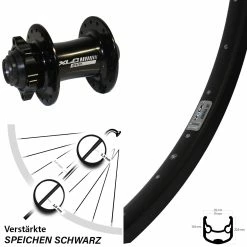 Ryde Andra 30 Disc Vorderrad 26 Zoll Mit XLC Pro Nabe Schwarz 15x100 Mm